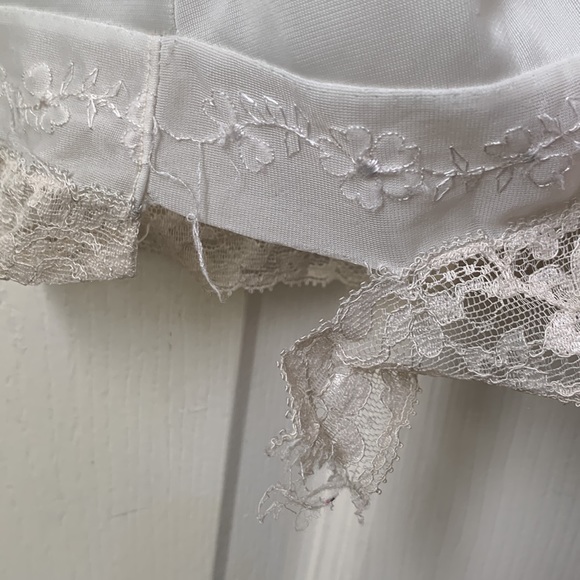 lace slip light pastel sea green blue - M - size 34 vintage - Picture 10 of 11